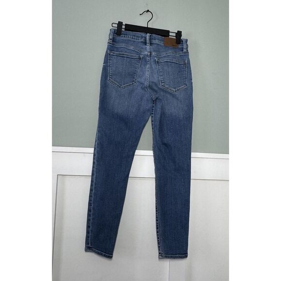 Madewell 9'' Mid-Rise Skinny Crop Womens 26 Blue Medium Wash Button Fly - Picture 3 of 11